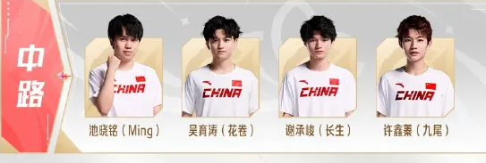 《王者荣耀》亚运会中国队名单